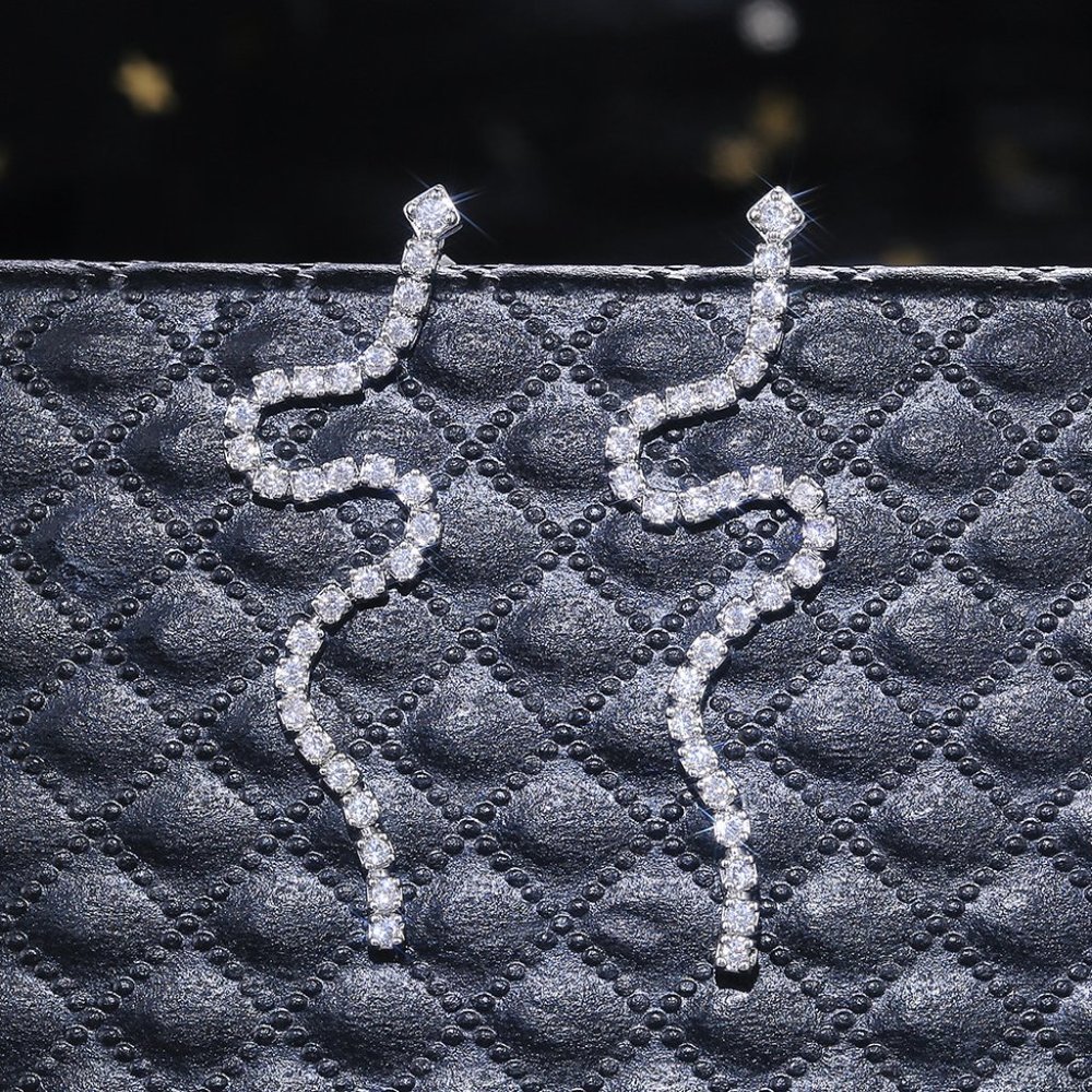 💎Simple Trendy Snake Shiny Fashion Earrings for Women, MARR9126